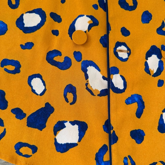 3.1 PHILLIP LIM Target Orange and Blue Leopard Print Patterned Blazer Sz XL NWOT - Picture 6 of 16